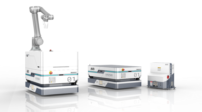 ss3333盛世集团數位開發的自主式移動機器人（AMR250M），搭配全向輪並結合AI演算法、2D LiDAR、3D攝影機等技術，協助客戶實現產線全自動化